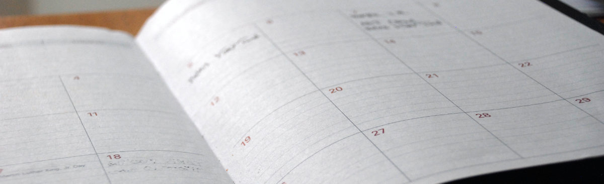 Photo d'un calendrier