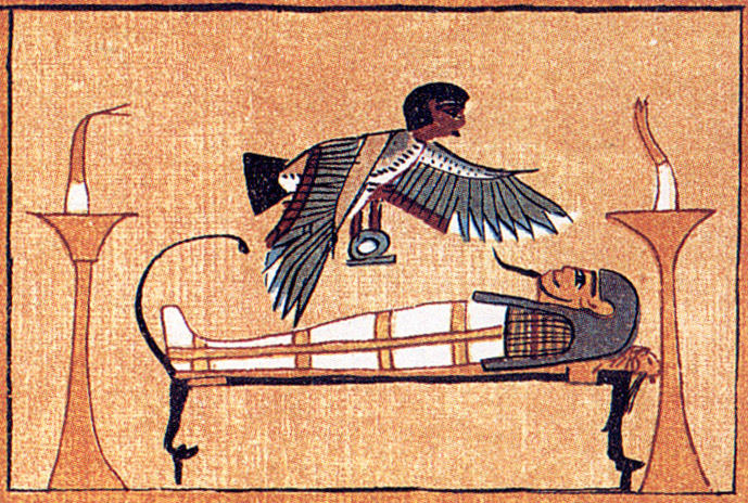 Illustration du ba dans l'égypte antique